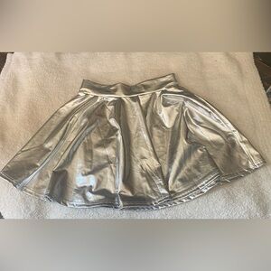 Urban Outfitters Silver Skater Midi Skirt